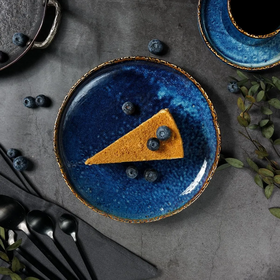 Тарелка d=21,3см, h=3 см, фарфор,серия "Aqua Blue" P.L.