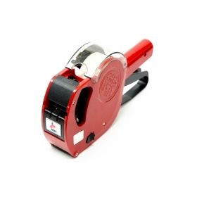 Этикет-Пистолет 1-строчный 26*14,5 см. размер этикетки 2,5*1,2 см. красный /1/