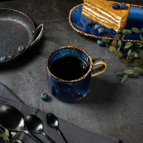 Кружка с ручкой 355 мл, d=9.1см, h=7.9 см, фарфор,серия "Aqua Blue" P.L.