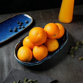 Блюдо 2 л, 35*20,5 см, фарфор,серия "Aqua Blue", P.L. - Proff Cuisine