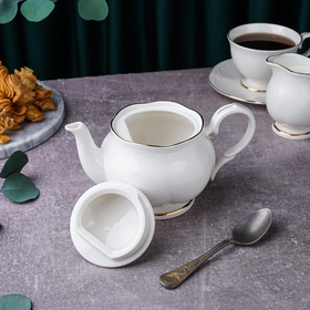 Чайник 500 мл, фарфор, "Aristocrat-Gold". Noble