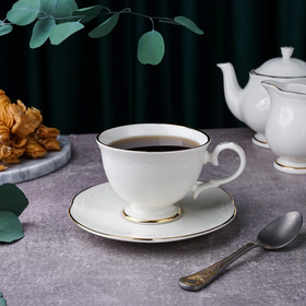 Чайная пара 250 мл, фарфор, "Aristocrat-Gold". Noble