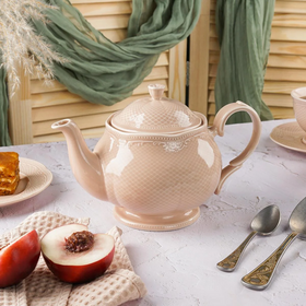 Чайник 1000 мл, фарфор,серия "Aristocrat-Peach Tea", Noble