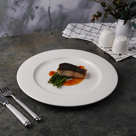 Тарелка классическая d30см, h2см, фарфор "NOBLE" серия "NEO SILK"