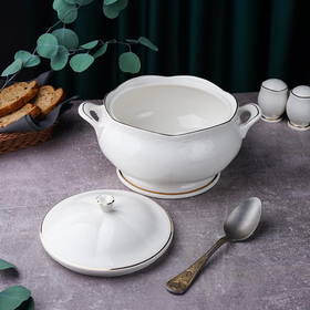 Супница 2,2литра, фарфор, "Aristocrat-Gold". Noble