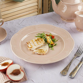 Тарелка 30 см, фарфор,серия "Aristocrat-Peach Tea", Noble