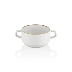 Бульонница с ручками d=11,5 cм,400 мл,фарфор,серия "Oliva", By Bone