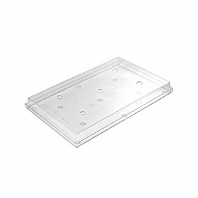 Поднос для подачи 60*40 см. поликарбонат, прозрачный с крышкой h=8,5 см. Silikomart /1/24/