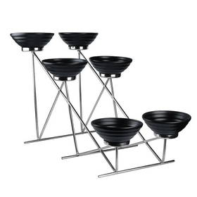 Стойка металлическая для выкладки + шесть салатников,66*40*44 см, P.L.--Hotelware